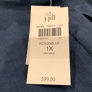 Indigo linen tunic